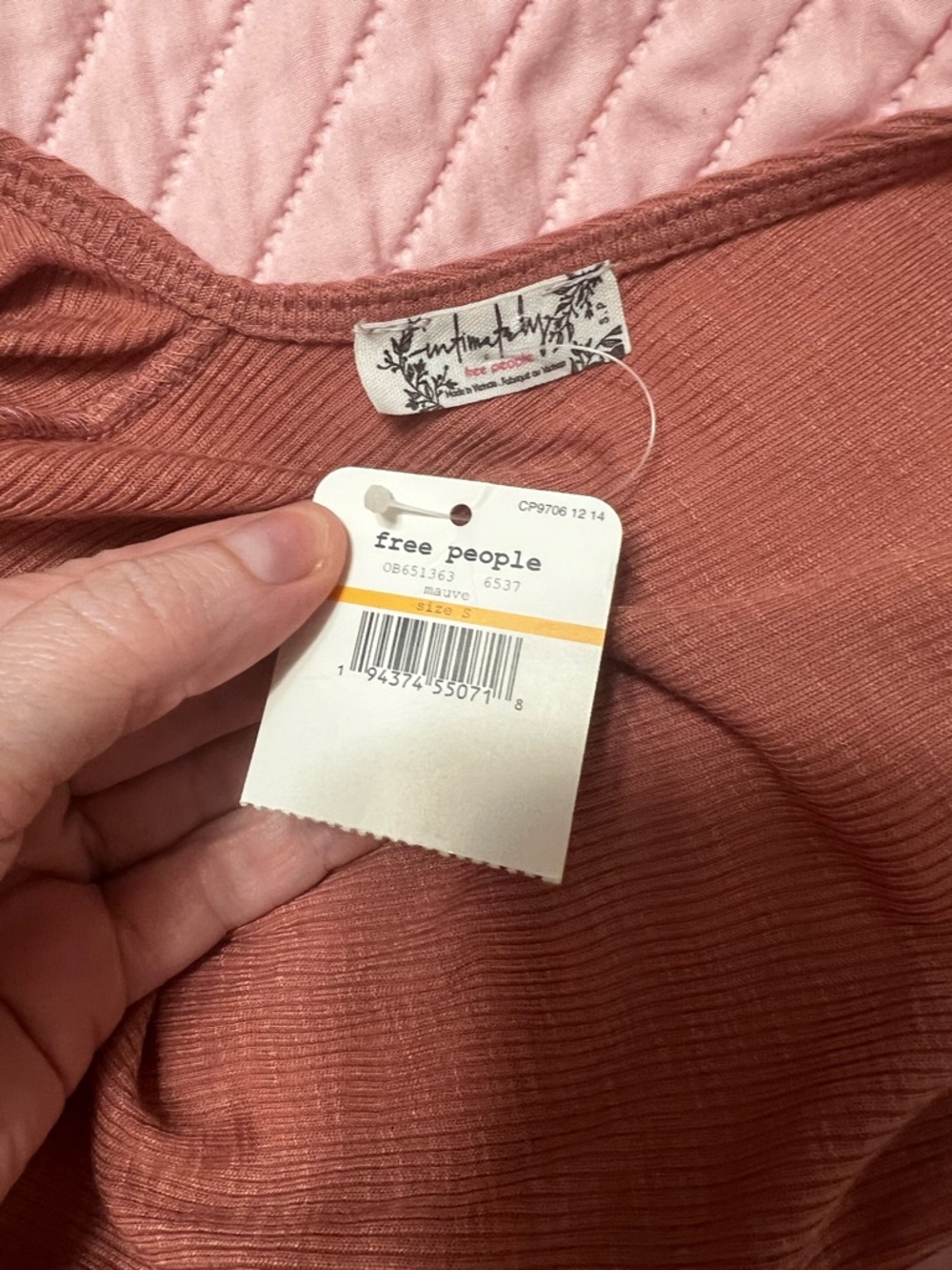 Free People Dani Tank Heather oversized Wind Blush ribbed NWT Small
Oversized - Picture 4 of 10